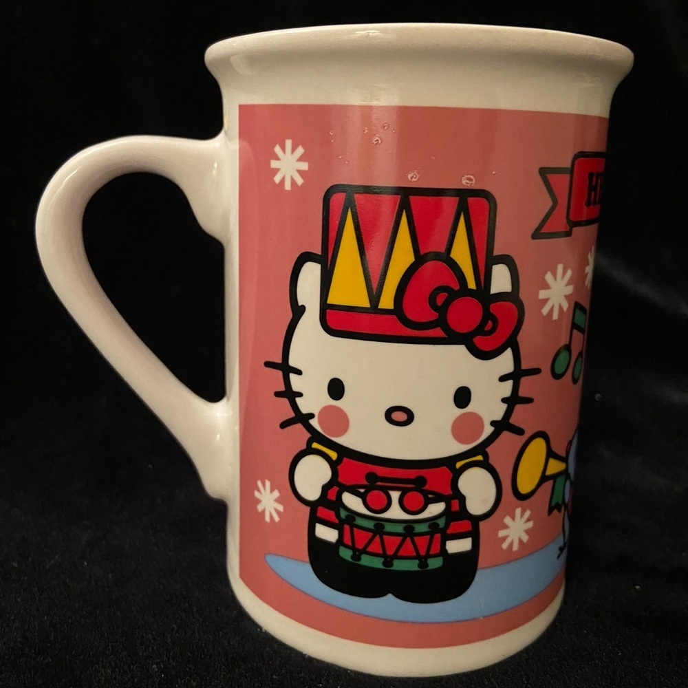 💚 Vintage Hello Kitty Mug Sanrio PINK Mug 1976 2013 Hello Kitty Winter Snow Mug